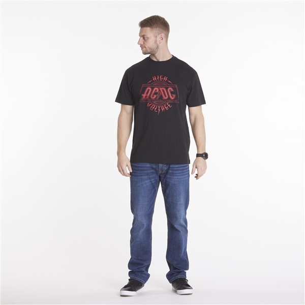 North 56Denim T-shirt print 'AC/DC', zwart