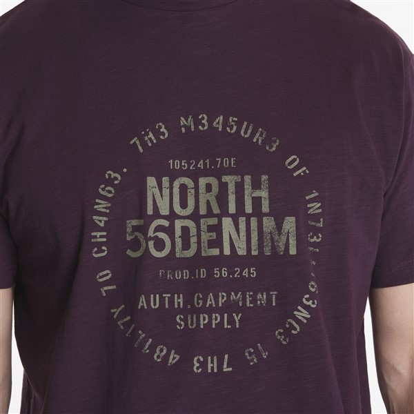 North 56Denim T-shirt print 56Denim, barolo