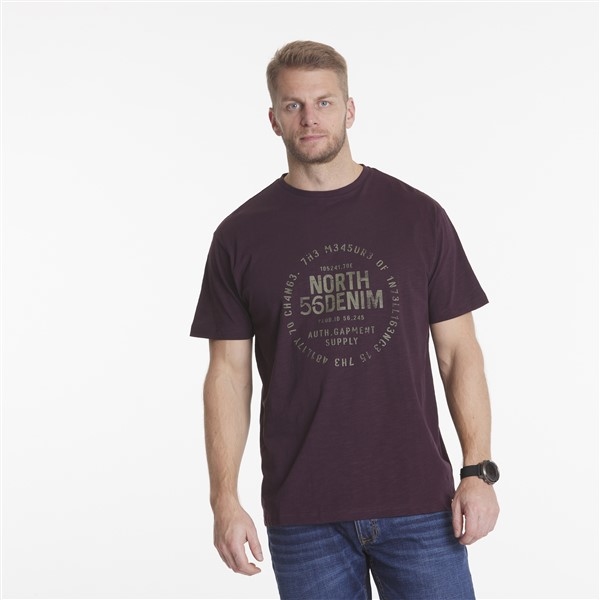 North 56Denim T-shirt print 56Denim, barolo
