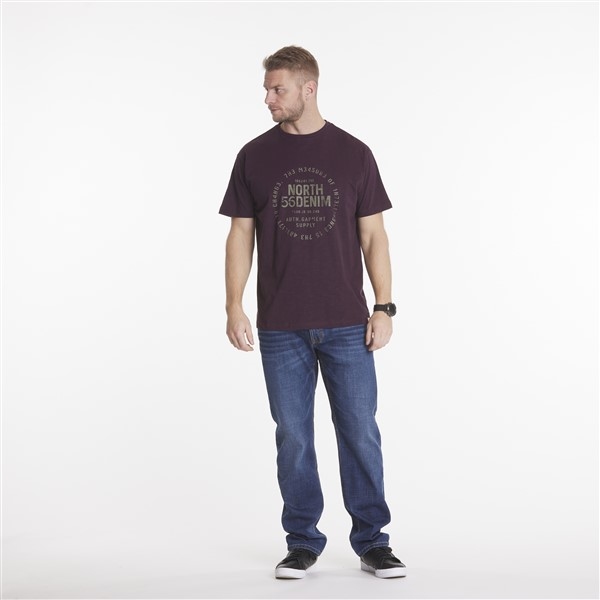 North 56Denim T-shirt print 56Denim, barolo