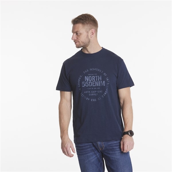 North 56Denim T-shirt print 56Denim, iris blue