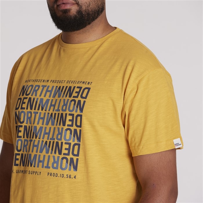 North 56Denim T-shirt print North Denim, maisgeel