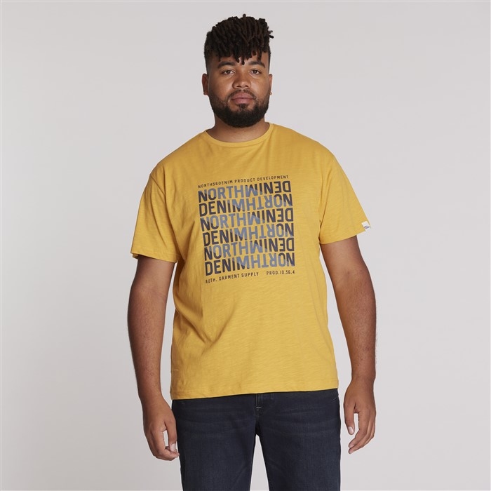North 56Denim T-shirt print North Denim, maisgeel