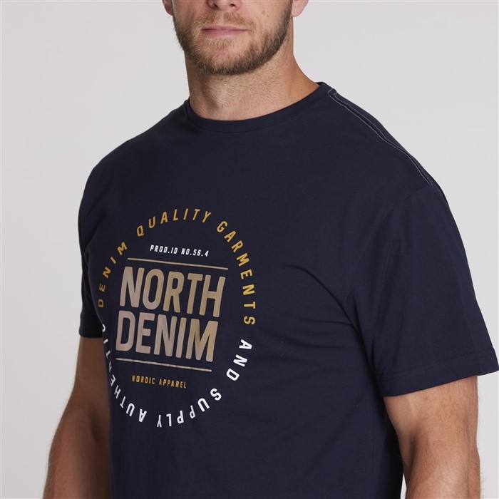 North 56Denim T-shirt print NorthDenim, navy blue