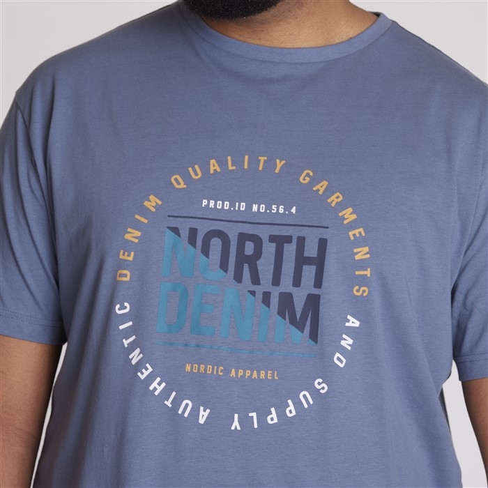 North 56Denim T-shirt print NorthDenim, storm blue