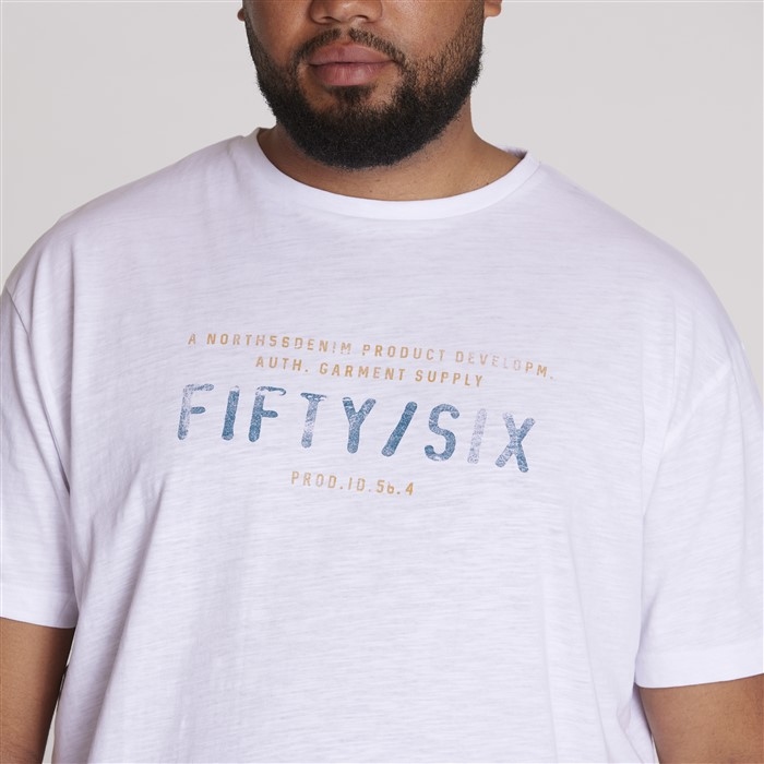 North 56Denim T-shirt print SIXTY/SIX, wit