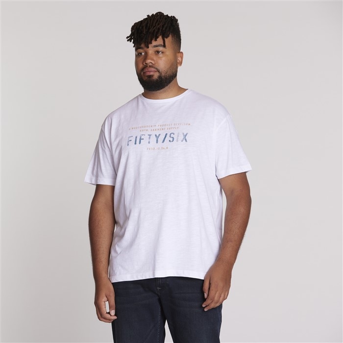 North 56Denim T-shirt print SIXTY/SIX, wit