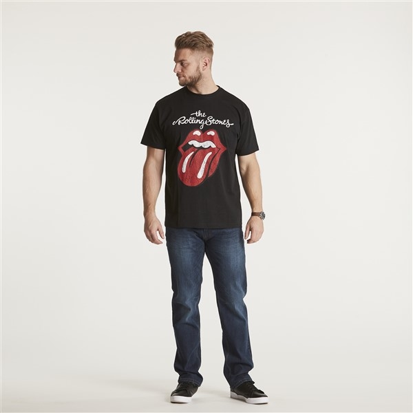 North 56Denim t-shirt Rolling Stones, zwart