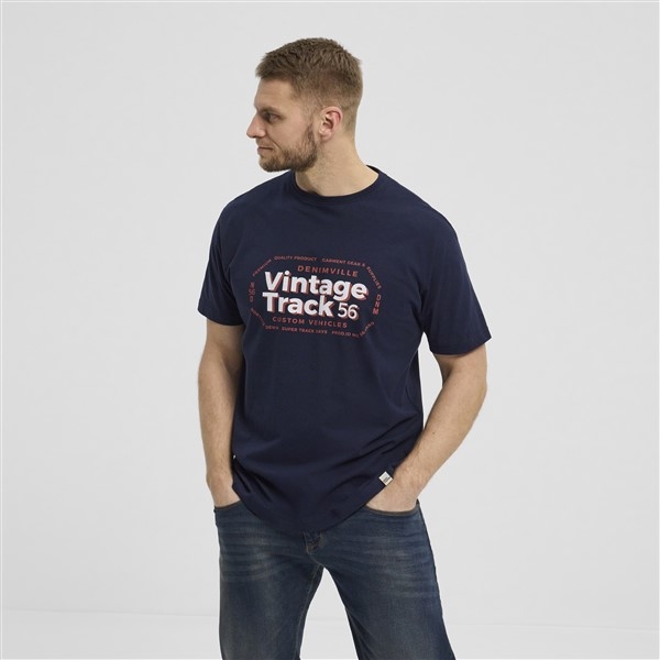 North 56Denim T-shirt Vintage Track, navy