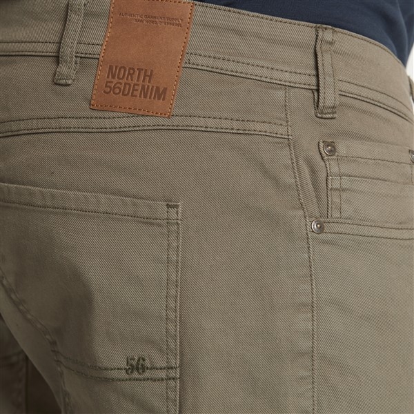 North 56Denim Twill jeans met stretch RINGO, olive green