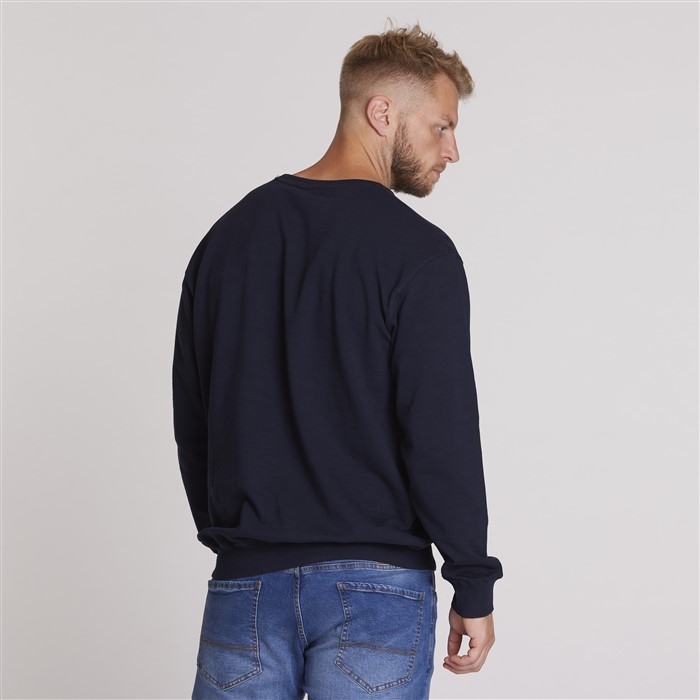 North 56Denim zomer sweater print m. logo, navy