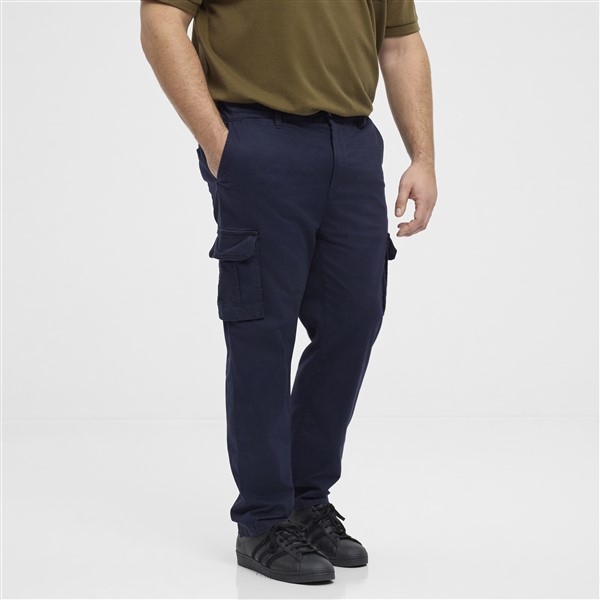 North Cargo broek m. stretch+elast. boord, navy