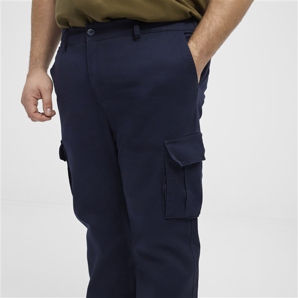 North Cargo broek m. stretch+elast. boord, navy