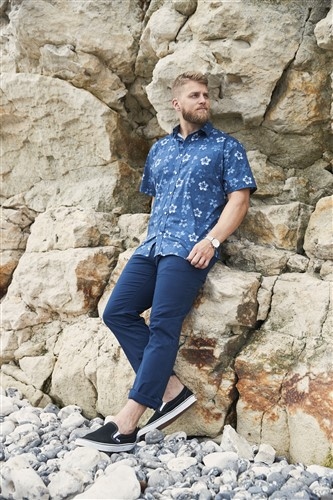 North jeans m. stretch RINGO L34, navy blauw