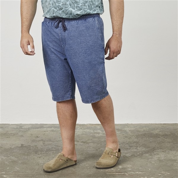 North Jogging denim sweat shorts, indigo blue