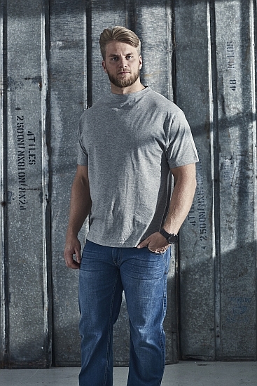 North Latitude Basic T-shirt, effen grijs melée