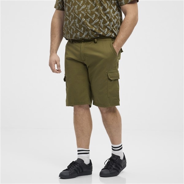 North Latitude Cargo shorts met stretch, army green