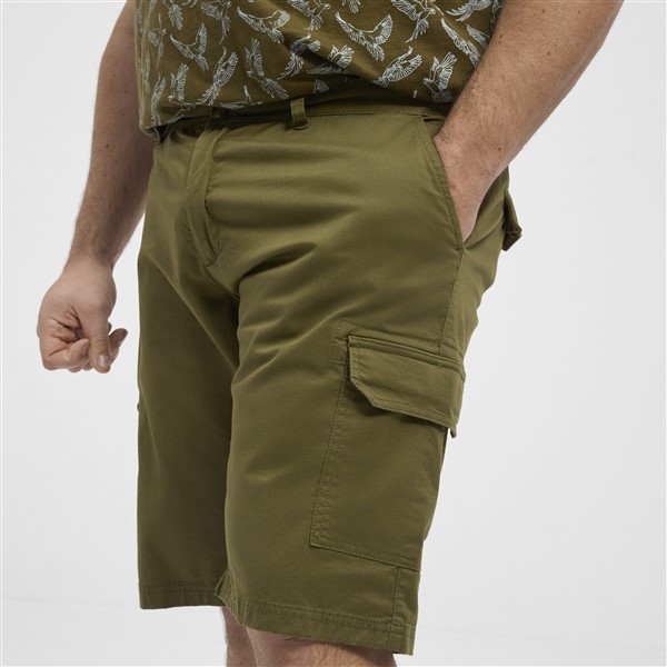 North Latitude Cargo shorts met stretch, army green