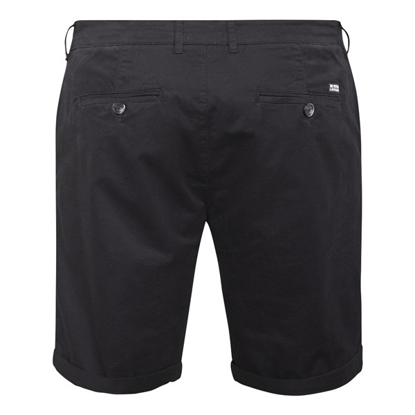 North Latitude Chino shorts m. stretch, zwart