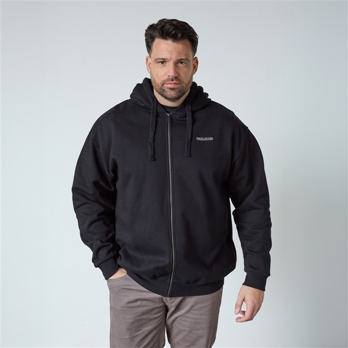 North Latitude Hoody vest m. rugprint, zwart