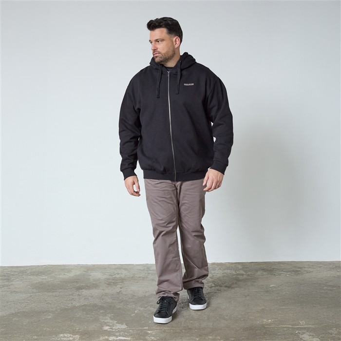 North Latitude Hoody vest m. rugprint, zwart