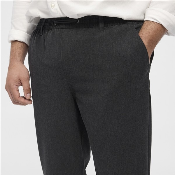 North Latitude Pantalon m. stretch+elastisch boord, d.grijs