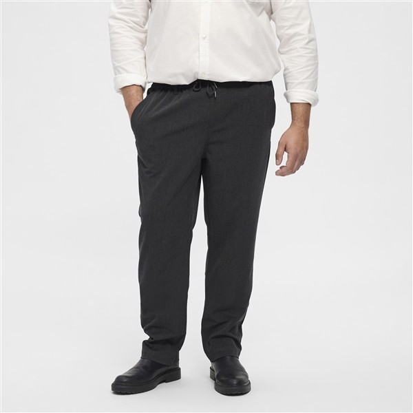North Latitude Pantalon m. stretch+elastisch boord, d.grijs