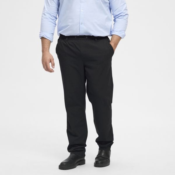 North Latitude Pantalon m. stretch+elastisch boord, zwart