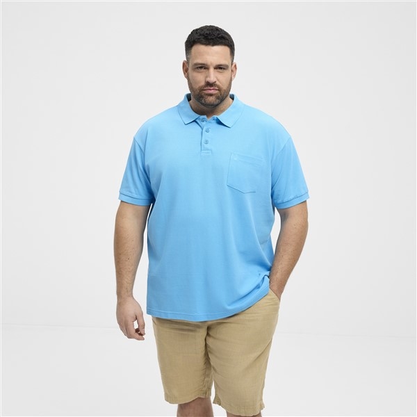 North Latitude polo m. borstzak, uni turquoise