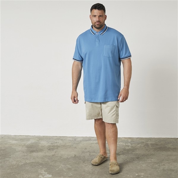 North Latitude polo pique superflex, blauw