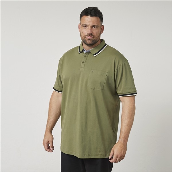 North Latitude polo pique superflex, olijfgroen