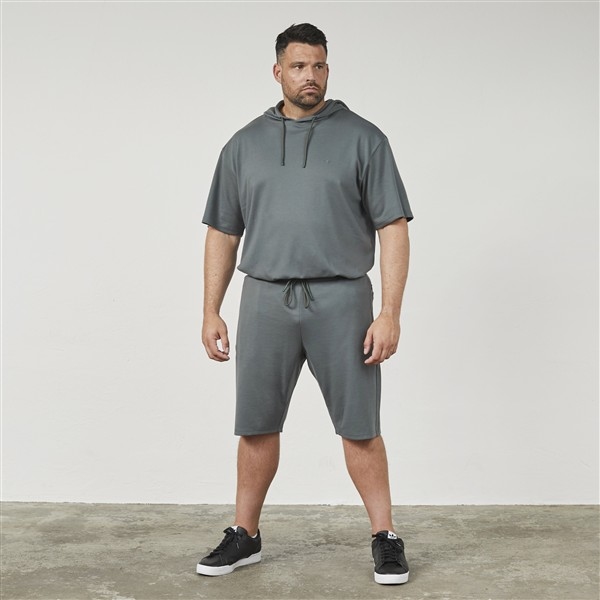 North Latitude sweat shorts m. tricot boord, dark dust green