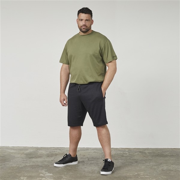 North Latitude sweat shorts m. tricot boord, zwart