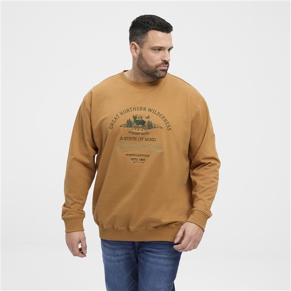 North Latitude sweatshirt 'Northern Wilderness', camel