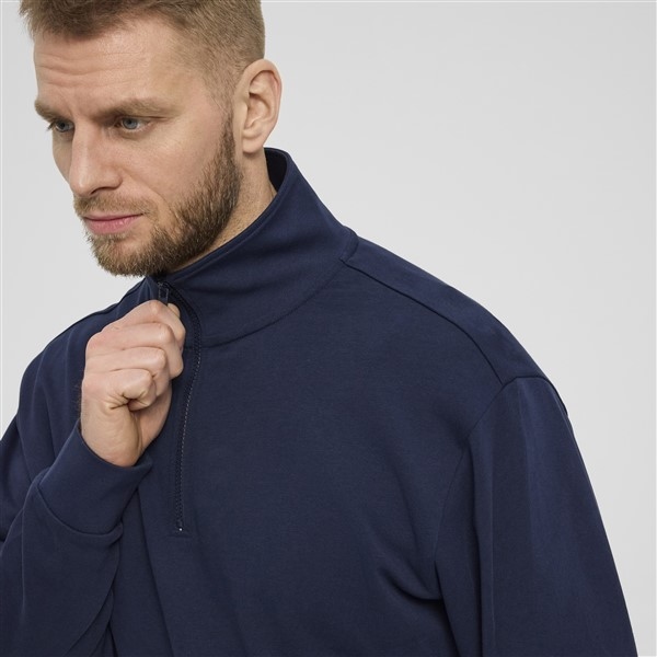 North Latitude sweatshirt m. rits in kraag, navy