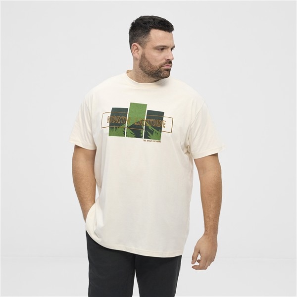 North Latitude T-shirt 'The Great Outdoors', off-white