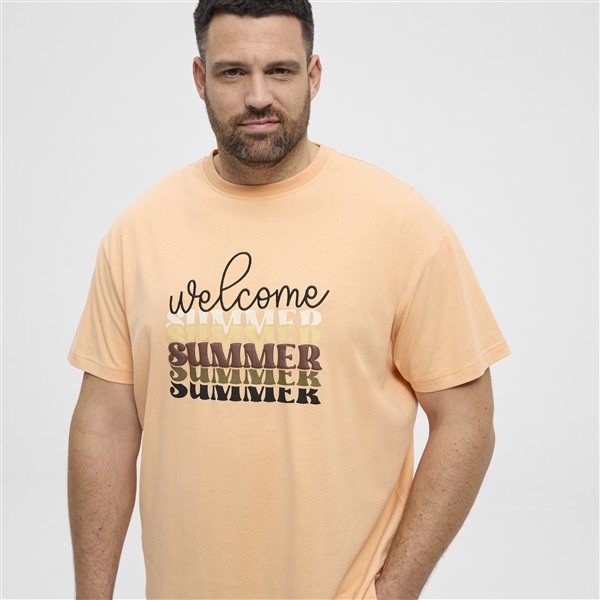 North Latitude T-shirt 'Welcome Summer', peach
