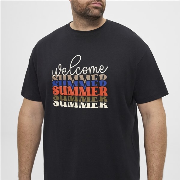 North Latitude T-shirt 'Welcome Summer', zwart