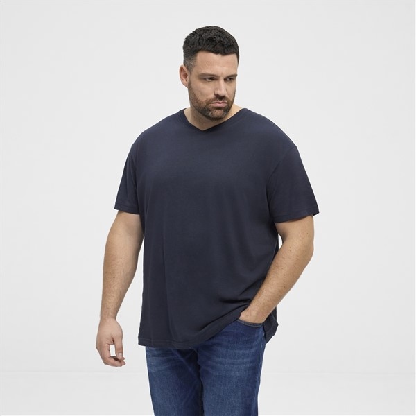 North Latitude T-shirt met V-hals, donkerblauw