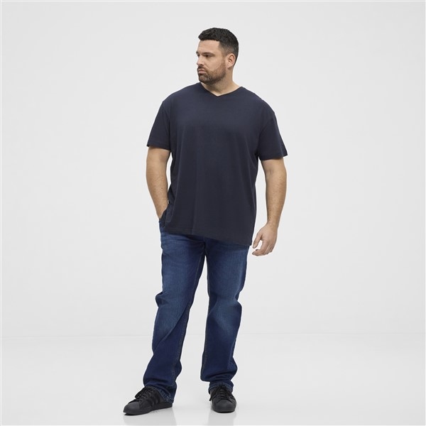 North Latitude T-shirt met V-hals, donkerblauw