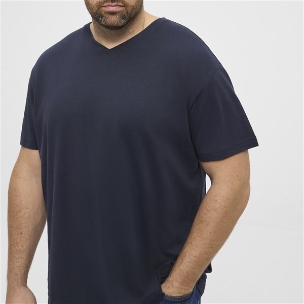 North Latitude T-shirt met V-hals, donkerblauw