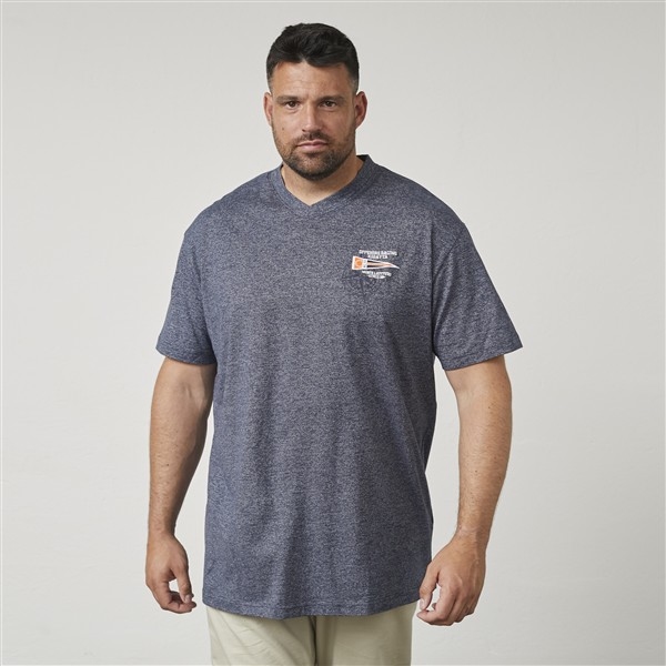 North Latitude T-shirt met V-hals, navy blue