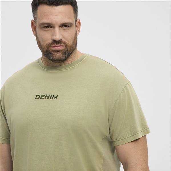 North Latitude T-shirt print 'DENIM', army green