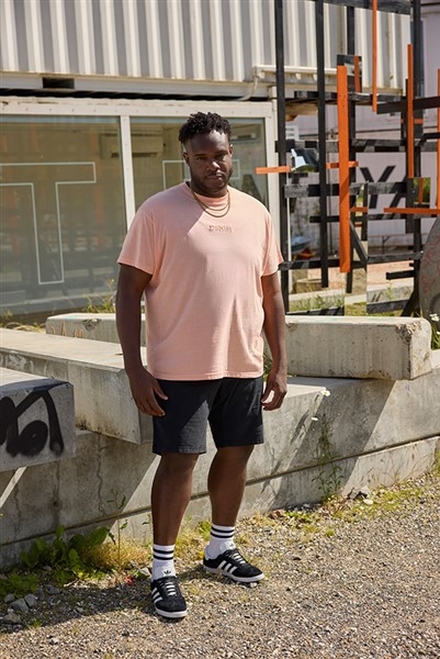 North Latitude T-shirt print 'DENIM', peach