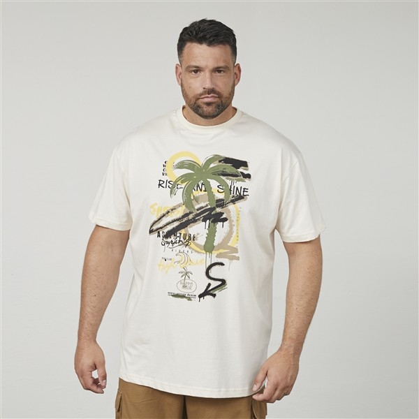 North Latitude T-shirt print 'High wave', off-white