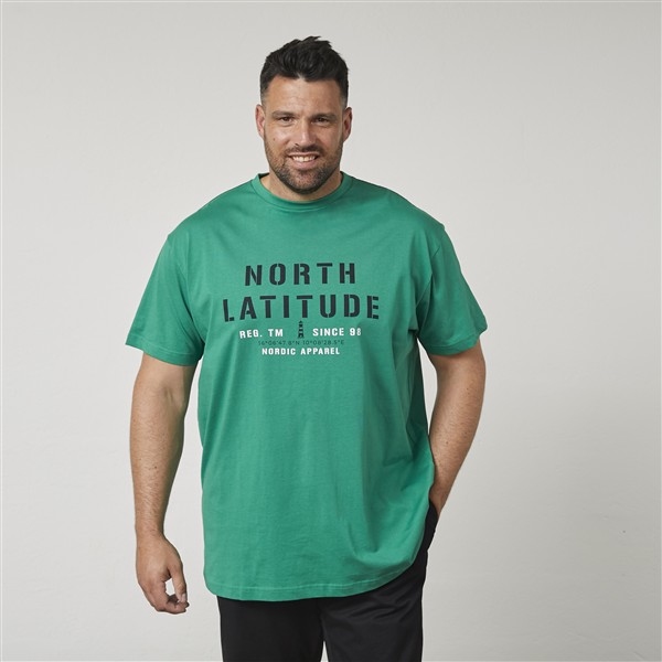 North Latitude T-shirt print 'Latitude', groen