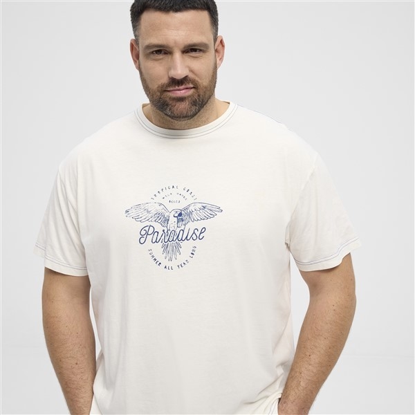 North Latitude T-shirt print 'Paradise', offwhite