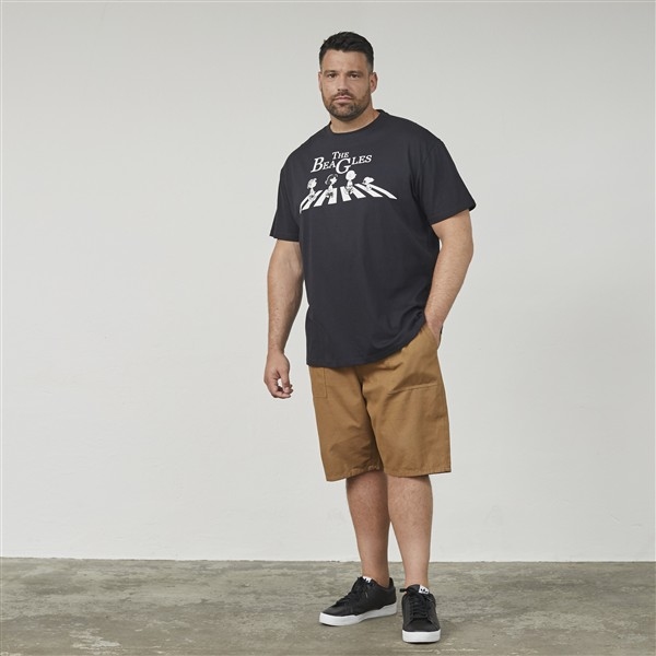 North Latitude T-shirt print 'Snoopy The Beagles', zwart