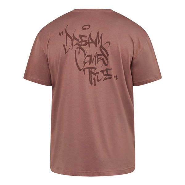 North Latitude T-shirt rugprint 'Dreams come true', cognac