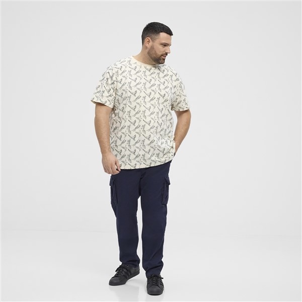 North Latitude T-shirt vliegende papegaaien, offwhite